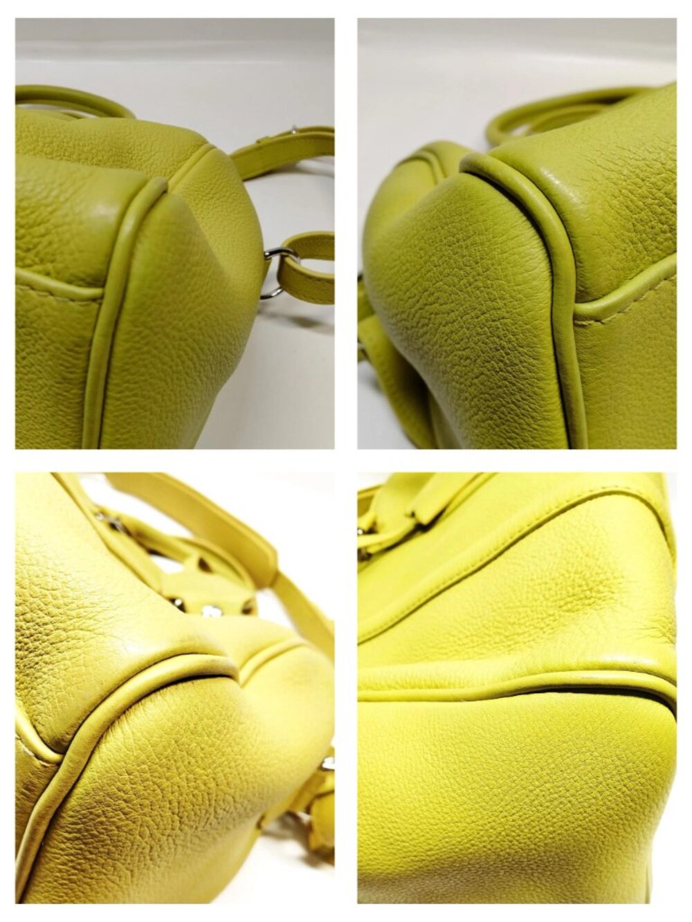 Authentic Louis Vuitton Sofia Coppola SC Bag PM Yellow Leather Satchel Crossbody - Picture 10 of 16
